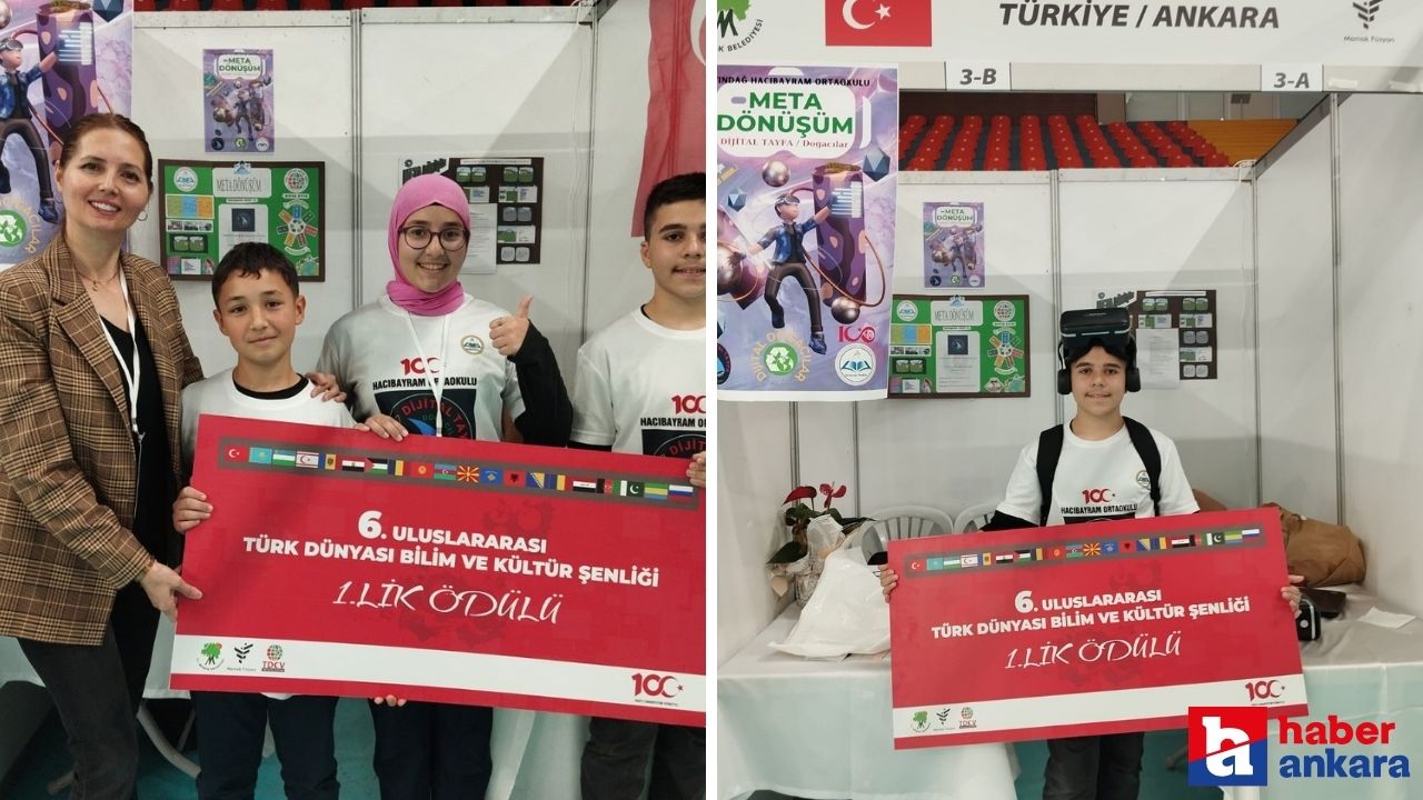 Uluslararası Türk Dünyası Bilim ve Kültür Şenliği'nde birincilik ödülü Altındağlı öğrencilerin